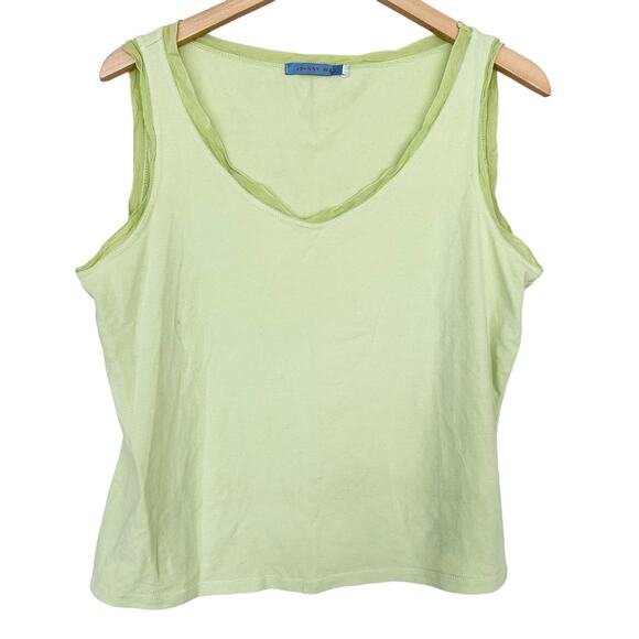 Johnny Was Green Tank Top Sz L - Picture 5 of 5